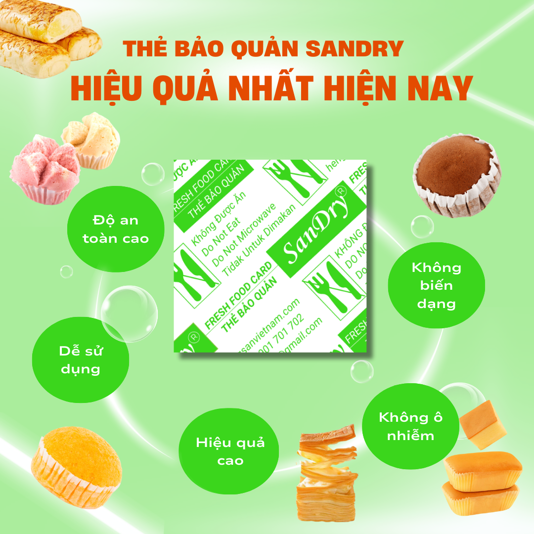 THẺ BẢO QUẢN SANDRY GIẢI PHÁP HỖ TRỢ BẢO QUẢN THỰC PHẨM ĐỘT PHÁ